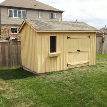 8 x 12 high board and batten with double doors.