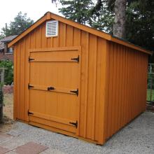 10 x 14 high board and batten with double doors.