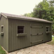 10 x 20 high board and batten with double doors.