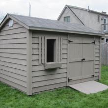 8 x 12 high classic with double doors and a ramp.