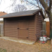 8 x 12 high classic with a 2 foot side overhang.