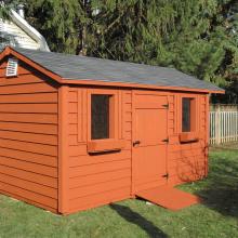 10 x 14 high classic with a 2 foot gable overhang.