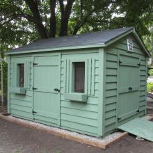 10 x 12 high classic with double doors and ramp.  