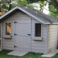 10 x 8 medium classic with a 2 foot gable overhang.