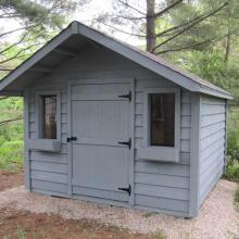 10 x 10 medium classic with a 2 foot gable overhang.