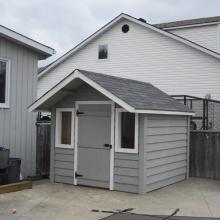 8 x 8 medium classic with a 2 foot gable overhang.