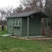 8 x 12 high classic with a 4 foot gable porch.