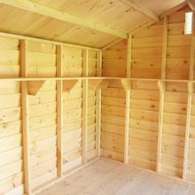 10 x 10 high classic with an L shape shelves.