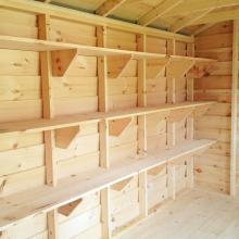 10 x 14 high classic with 3 shelves for lots of storage.
